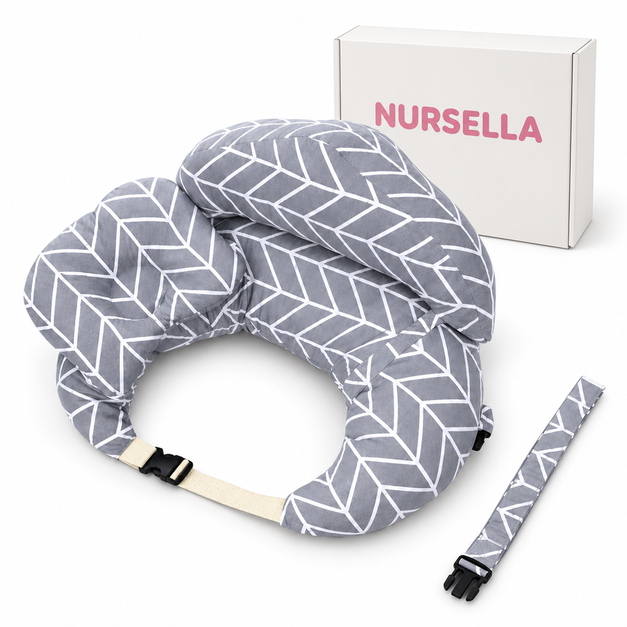 NURSELLA™ | Gray Chevron Nursing Pillow